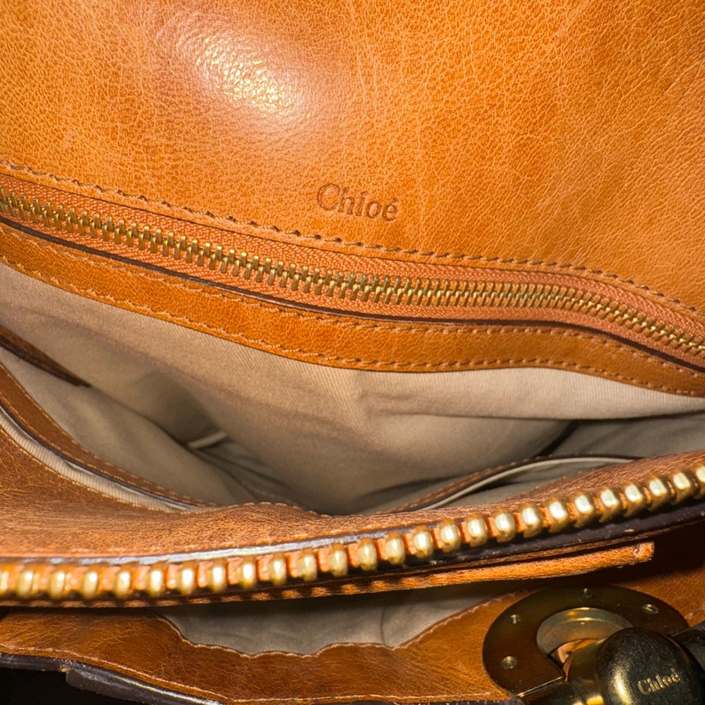 Chloe Tan Leather Heloise Shoulder Bag - Picture 12 of 13